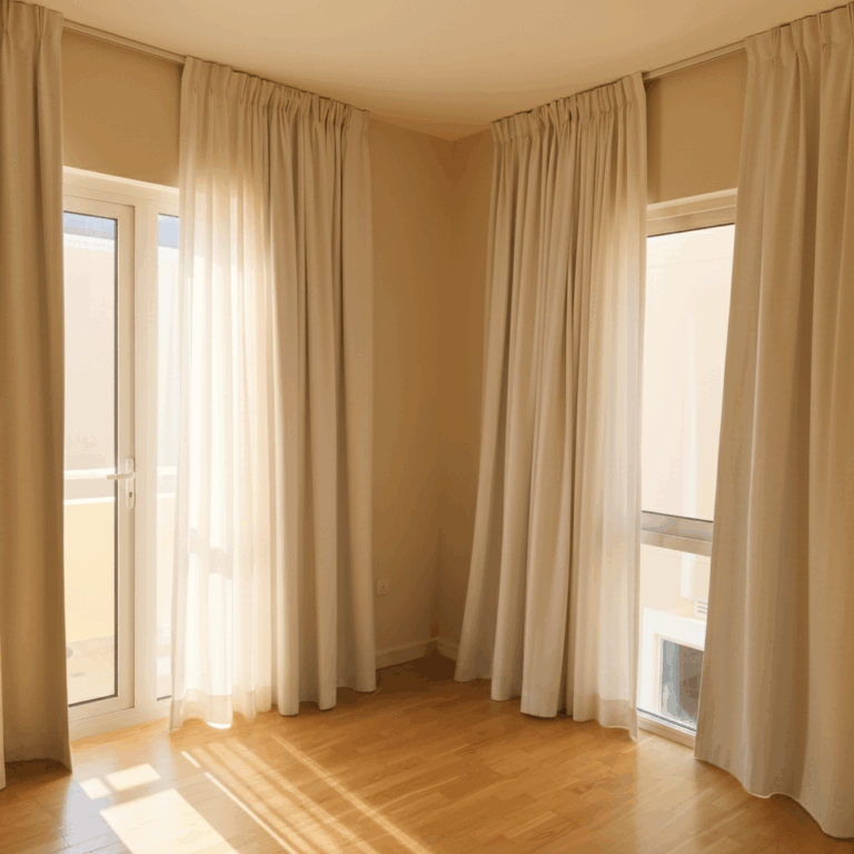 light colour curtain work