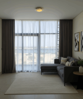 white brown curtain work