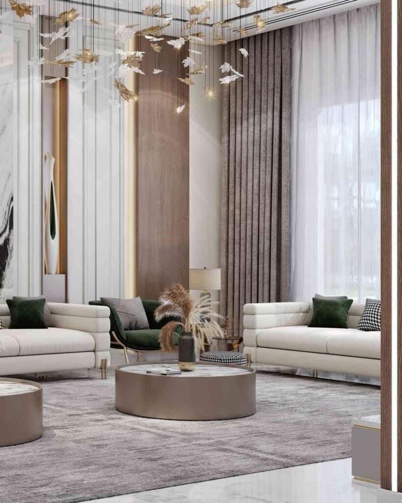 villa interior curtains